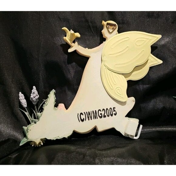 Set Of 2 Flower Fairy Pixie Wall Hangings Garden Angels 10x12” 2005 Art Deco - Picture 8 of 10